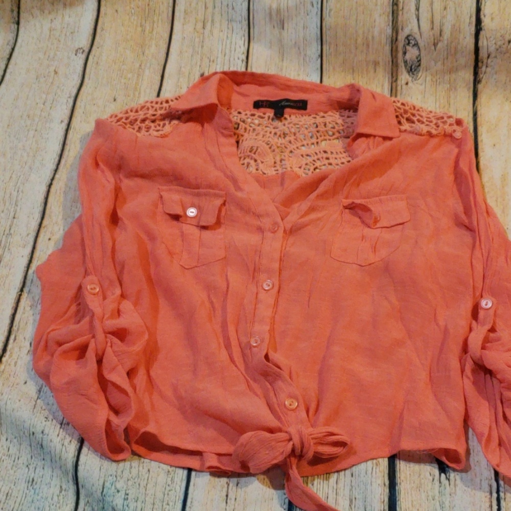 Button up crop top